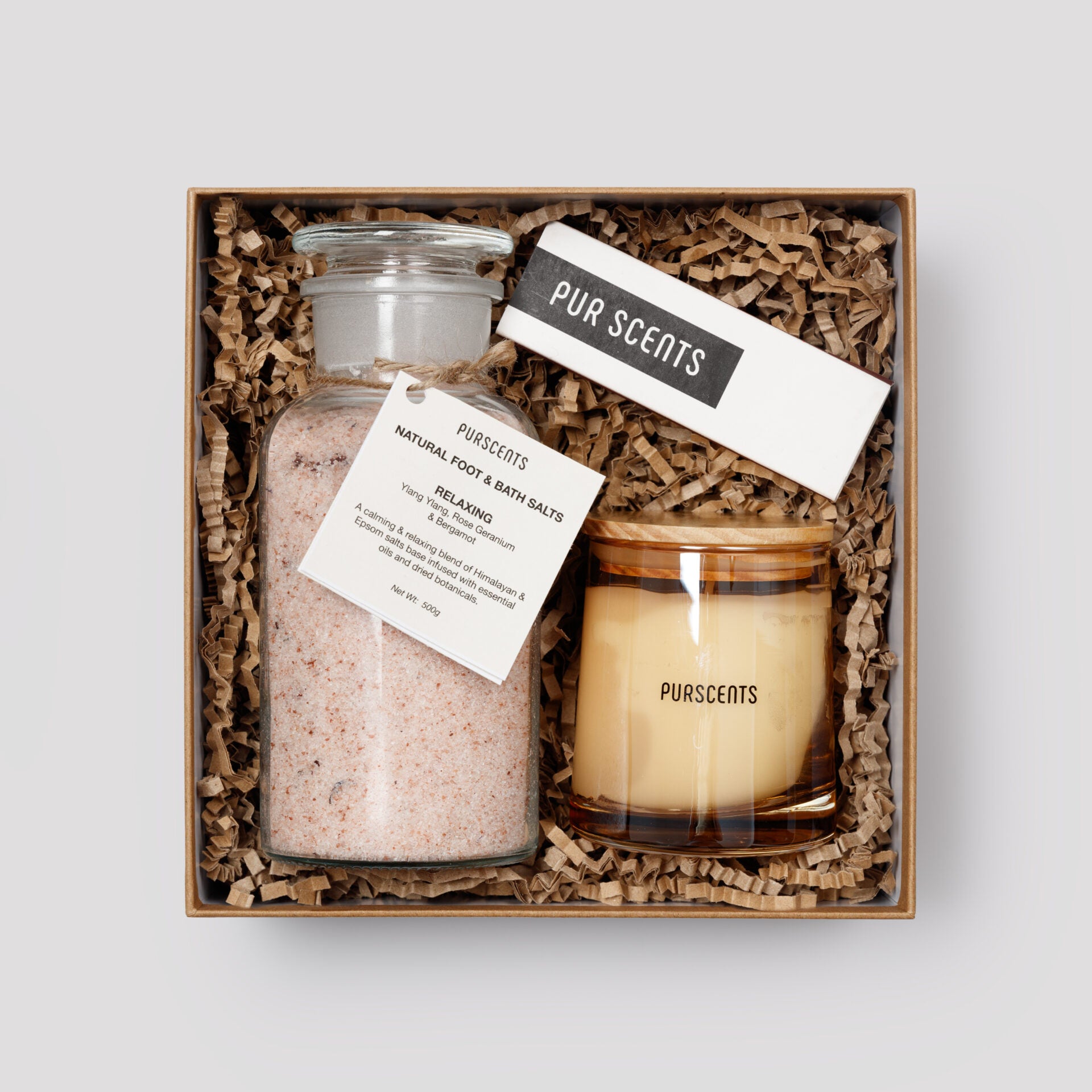 Luxury Relaxing Candle & Bath Salts Gift Set image 0 Main image
