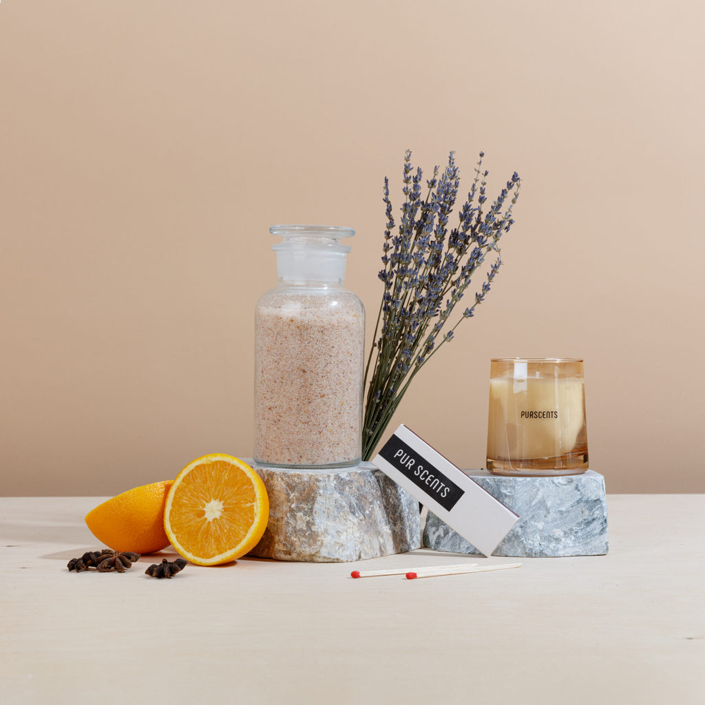 Luxury Invigorating Candle & Bath Salts Gift Set image 1