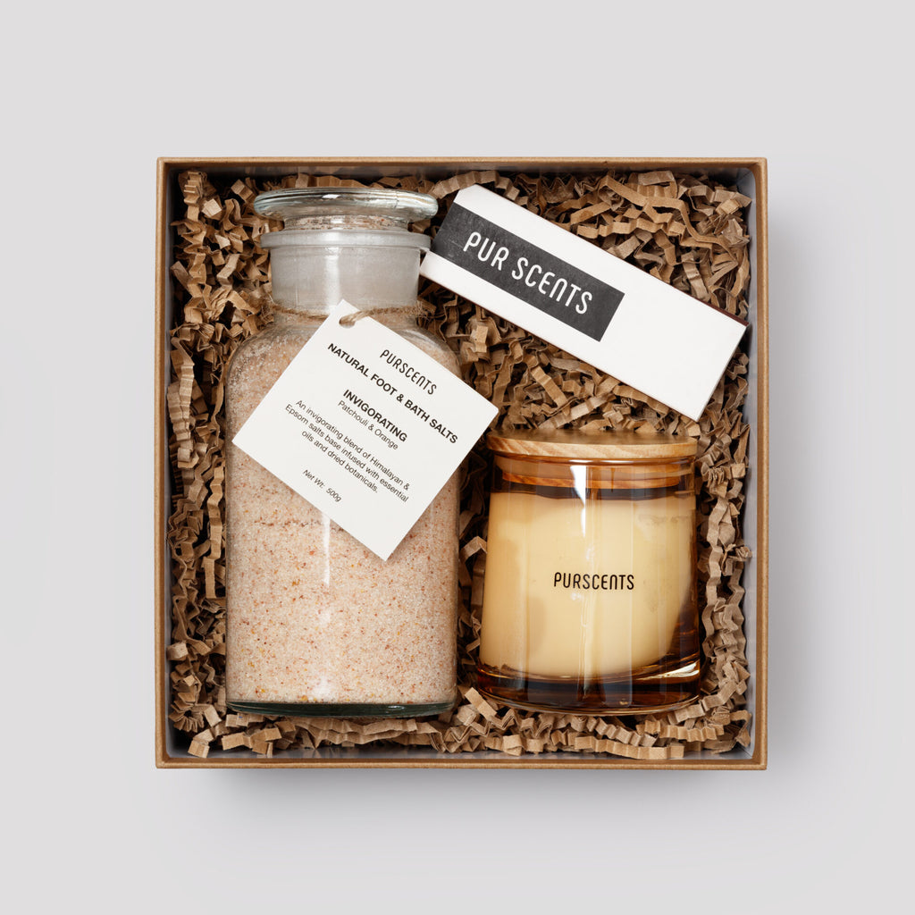 Luxury Invigorating Candle & Bath Salts Gift Set image 0
